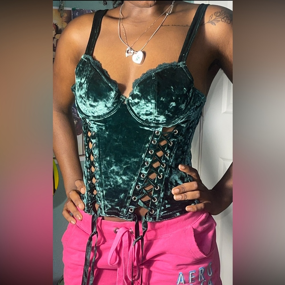 Green corset top